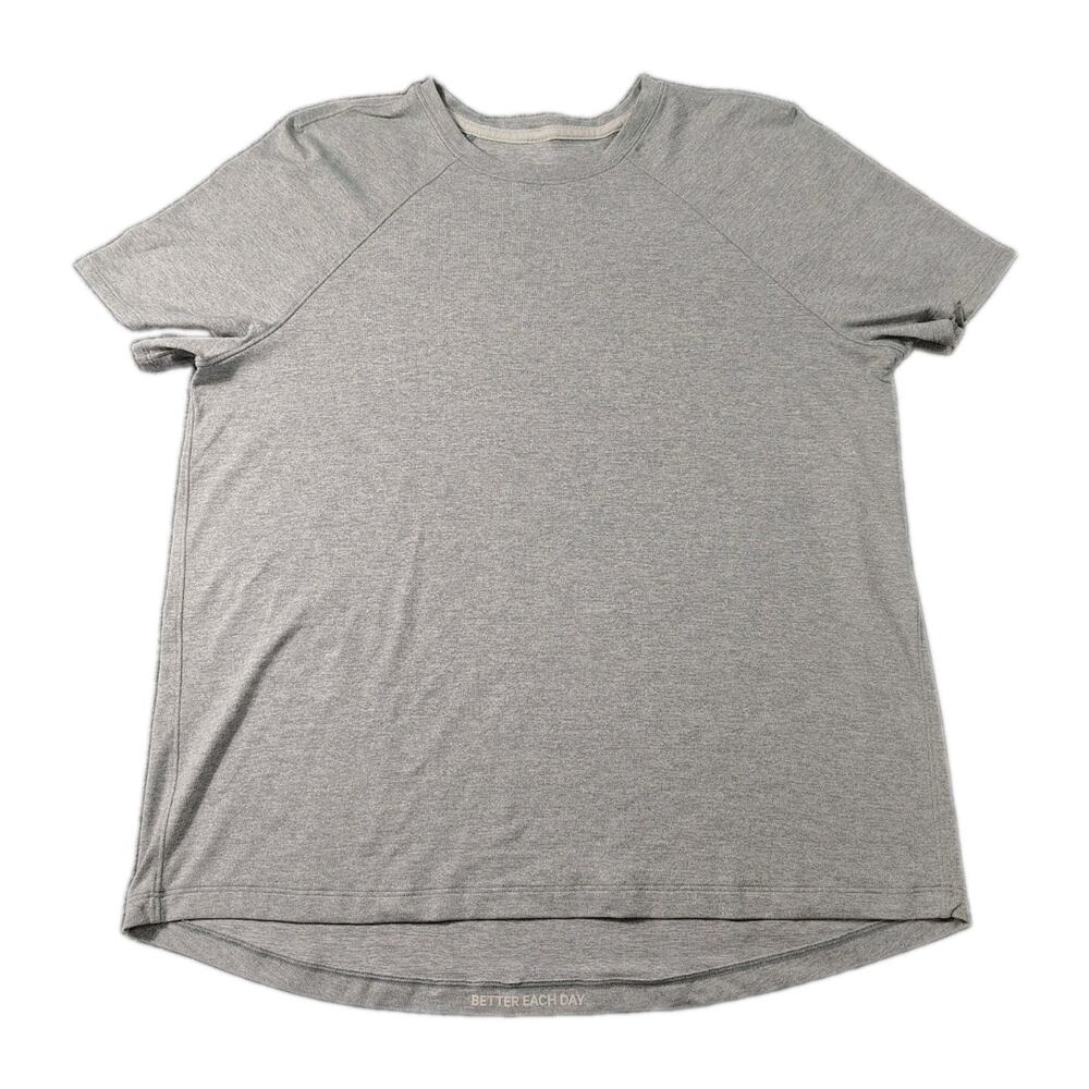 Lululemon Better Each Day Shirt Mens M Gray Short Sleeve Stretch Performance EUC - Picture 5 of 7